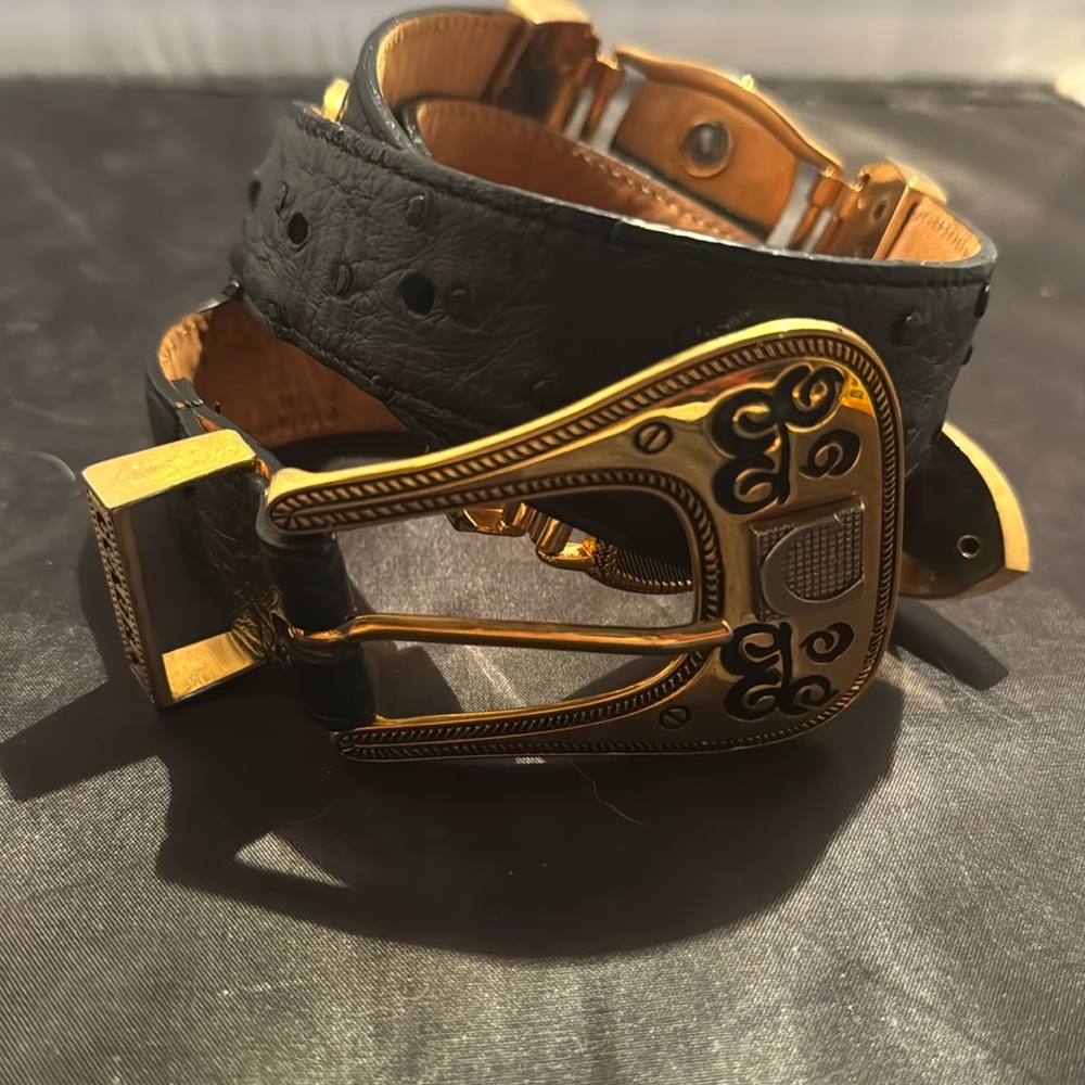 Gorgeous our Frida Ciara Genuine Ostrich leatherr Ladies Belt